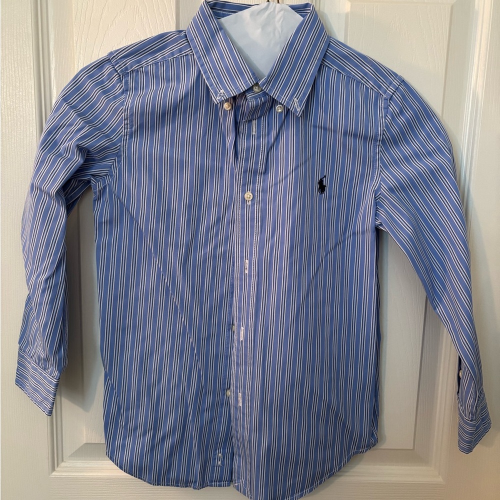 Ralph Lauren Blue Button Down Shirt Classic Cotton